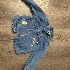Disney Blue Denim Jacket with Colorful Patches